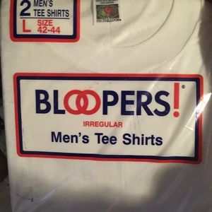 20 Fruit of the Loom Bloopers White Cotton T Shirts